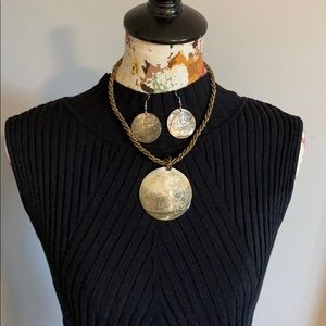 SHELL BEADED PENDANT NECKLACE SET